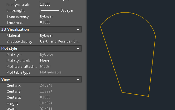 Polyline Vertex 3 initial direction