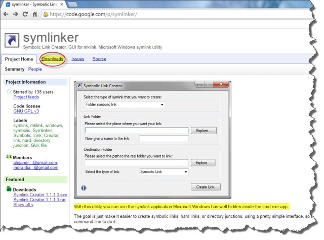 SymLink Creator Link